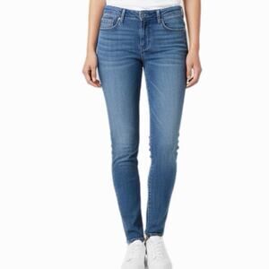 Earnest Sewn Womens Skinny Jeans Size 29 Long Medium Wash Denim Mid Rise Stretch
